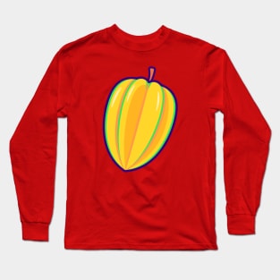 Star Fruit Cartoon Long Sleeve T-Shirt